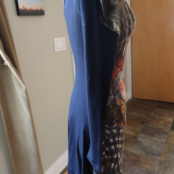 $375 Save the Queen fit n flare dress in black & red abstract print ITALY sz XS - Picture 6 of 16